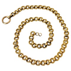 Antique 15 Carat Gold Chain Collar Necklace