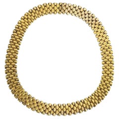 Antique 15 Carat Gold Collar Necklace, circa 1875