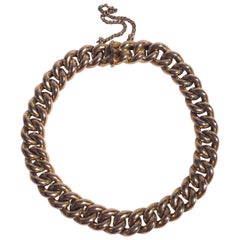 Antique 15 Carat Gold Curb Bracelet