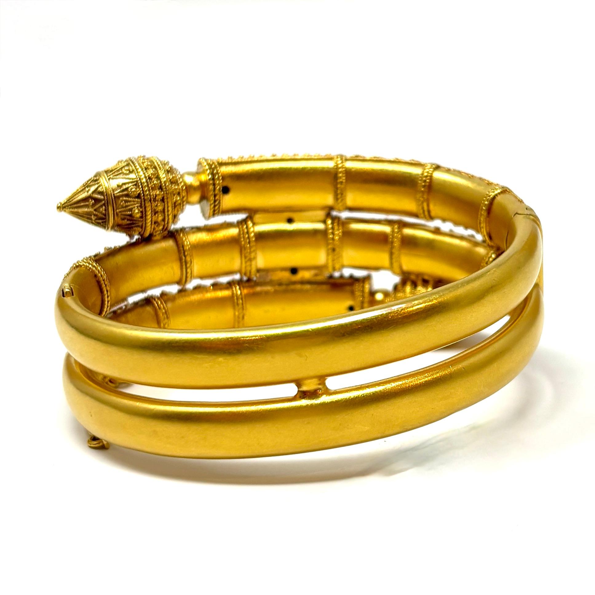 da uomo o donna Antico Revival etrusco in oro 15 carati  Bracciale in vendita