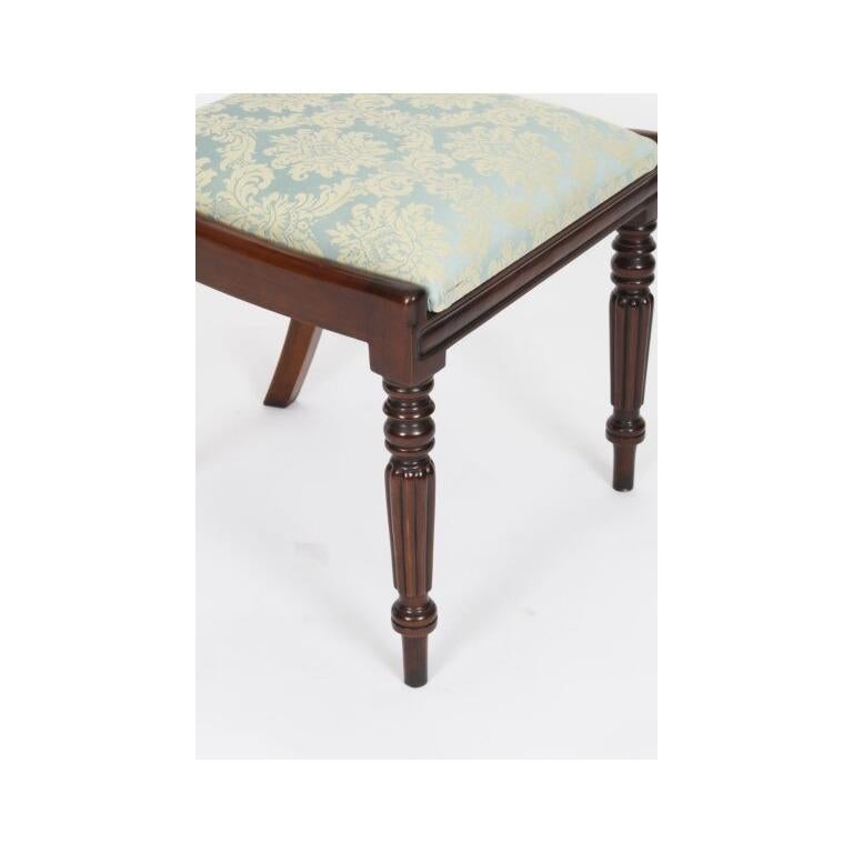 Antique 15 ft George III Style Triple pillar dining table C1920 & 18 chairs For Sale 8