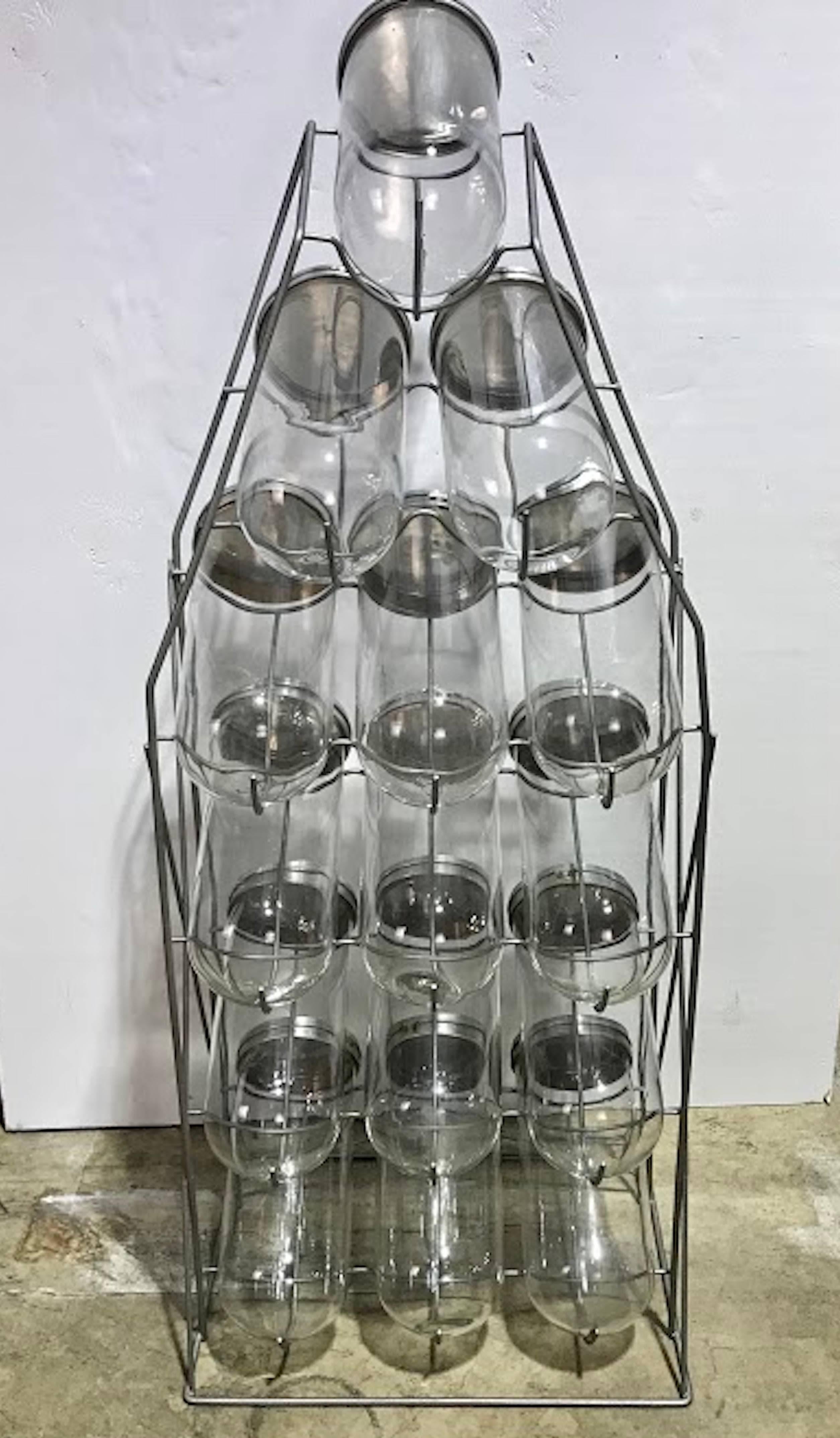 Metal Antique 15 Jar Apothecary-Herb Stand