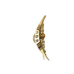 Antique 15 Karat Yellow Gold Diamond Brooch/Pin #21405