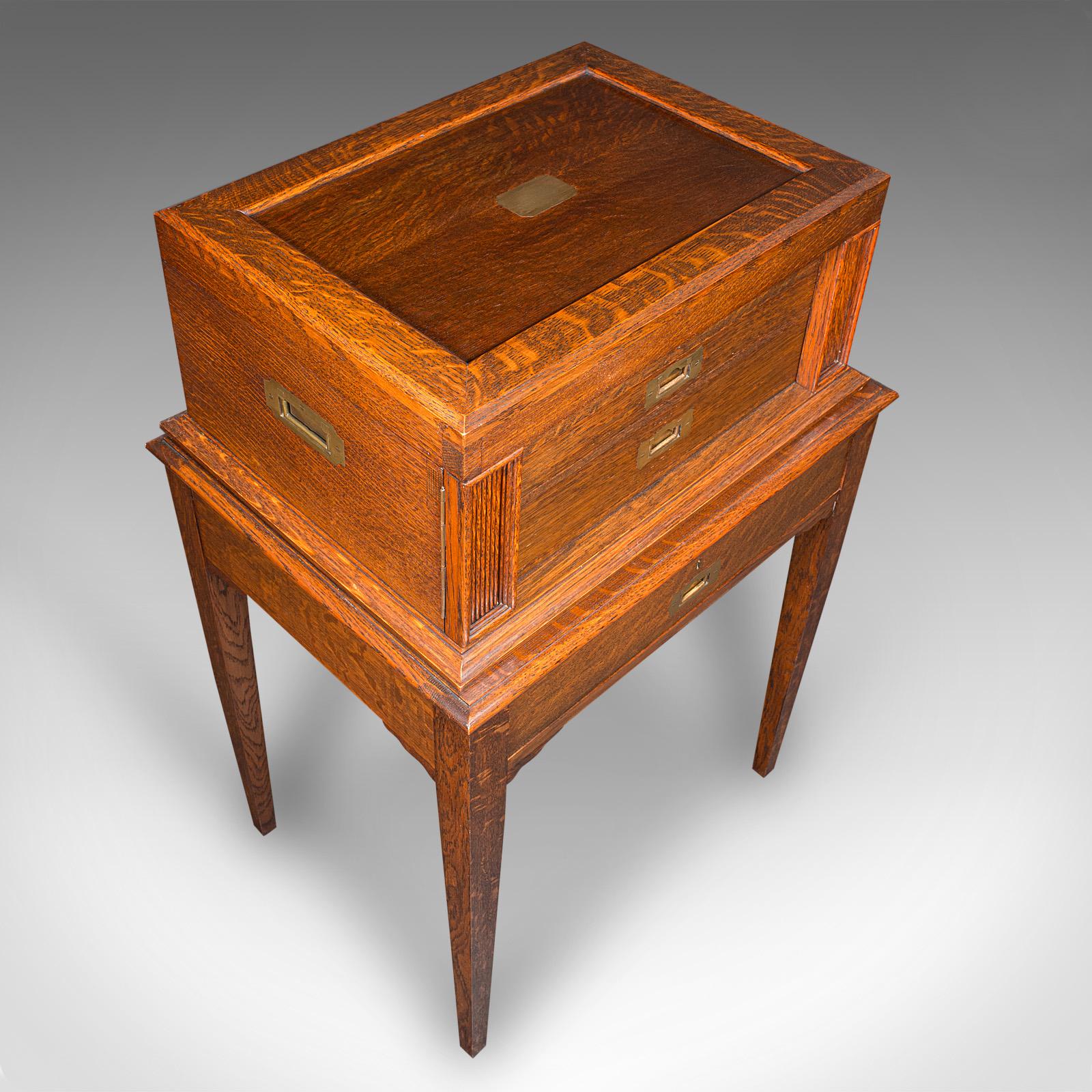 Antique 154pc Canteen On Stand, English, Oak, Mappin & Webb, Cutlery, Edwardian For Sale 2