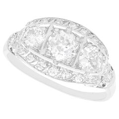 Antique 1.55 Carat Diamond and Platinum Ring Circa 1920