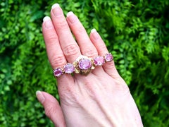 Antique 15.60 Carat Pink Topaz and 18k Yellow Gold Bracelet Circa 1900