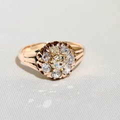 Antique 1.58 ct old mine cut diamond cluster ring, Austro-Hungaria circa 1880