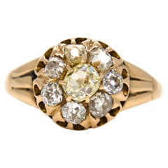 Antique 1.58 ct old mine cut diamond cluster ring, Austro-Hungaria circa 1880