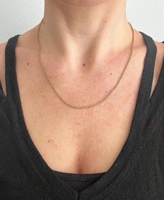 Antique 15ct Gold 17.5 Inch Edwardian Belcher Link Necklace
