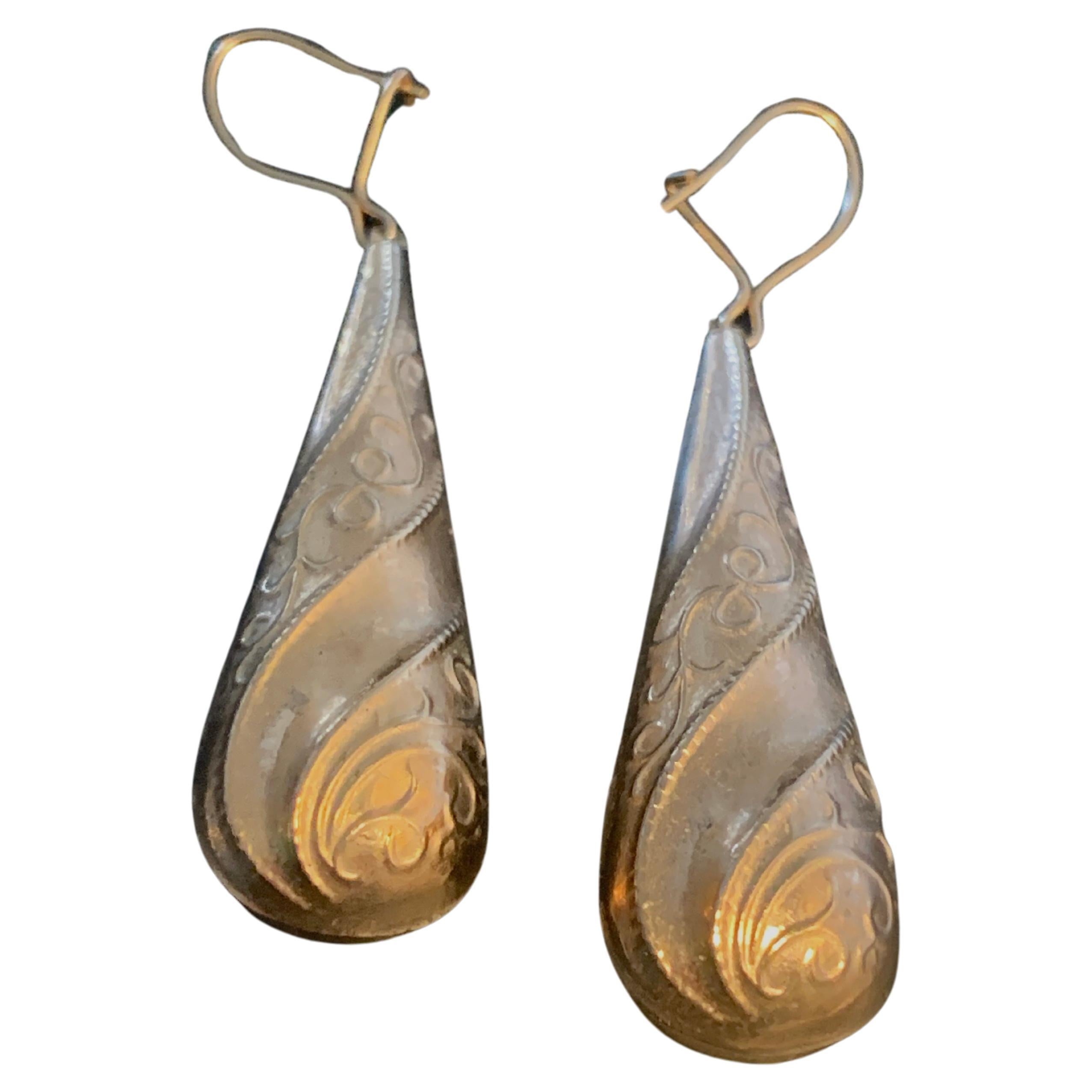 Antike Bomb-Ohrringe aus 15 Karat Gold