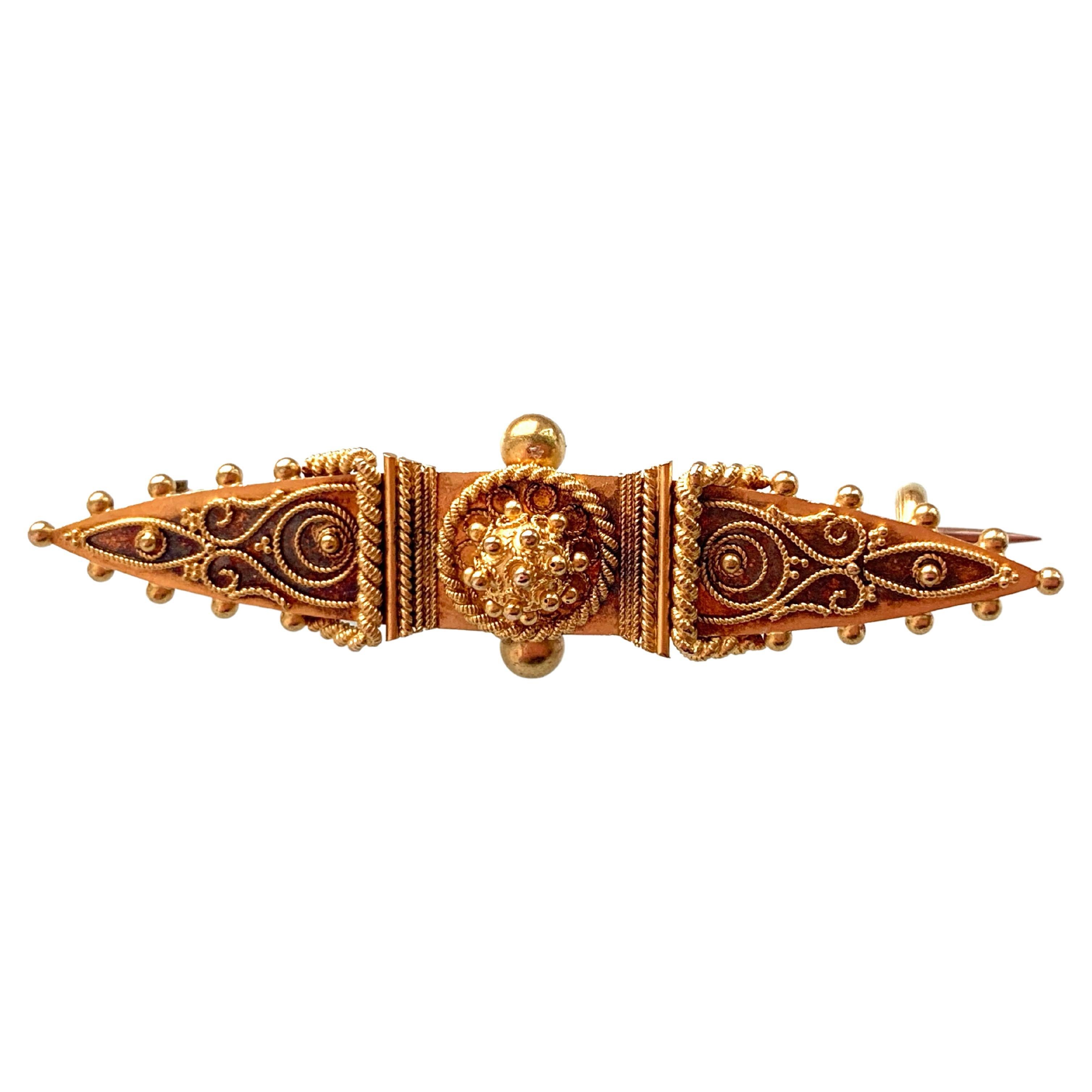 Antique 15ct Gold Brooch For Sale
