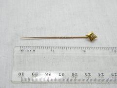 Antique 15ct Gold Diamond Stock Pin Brooch c1860 Heavy 625 Purity Tie Lapel Hat