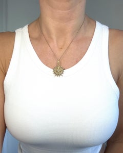 Antique 15ct Gold, Edwardian Diamond & Seed Pearl Crescent Star Brooch / Pendent