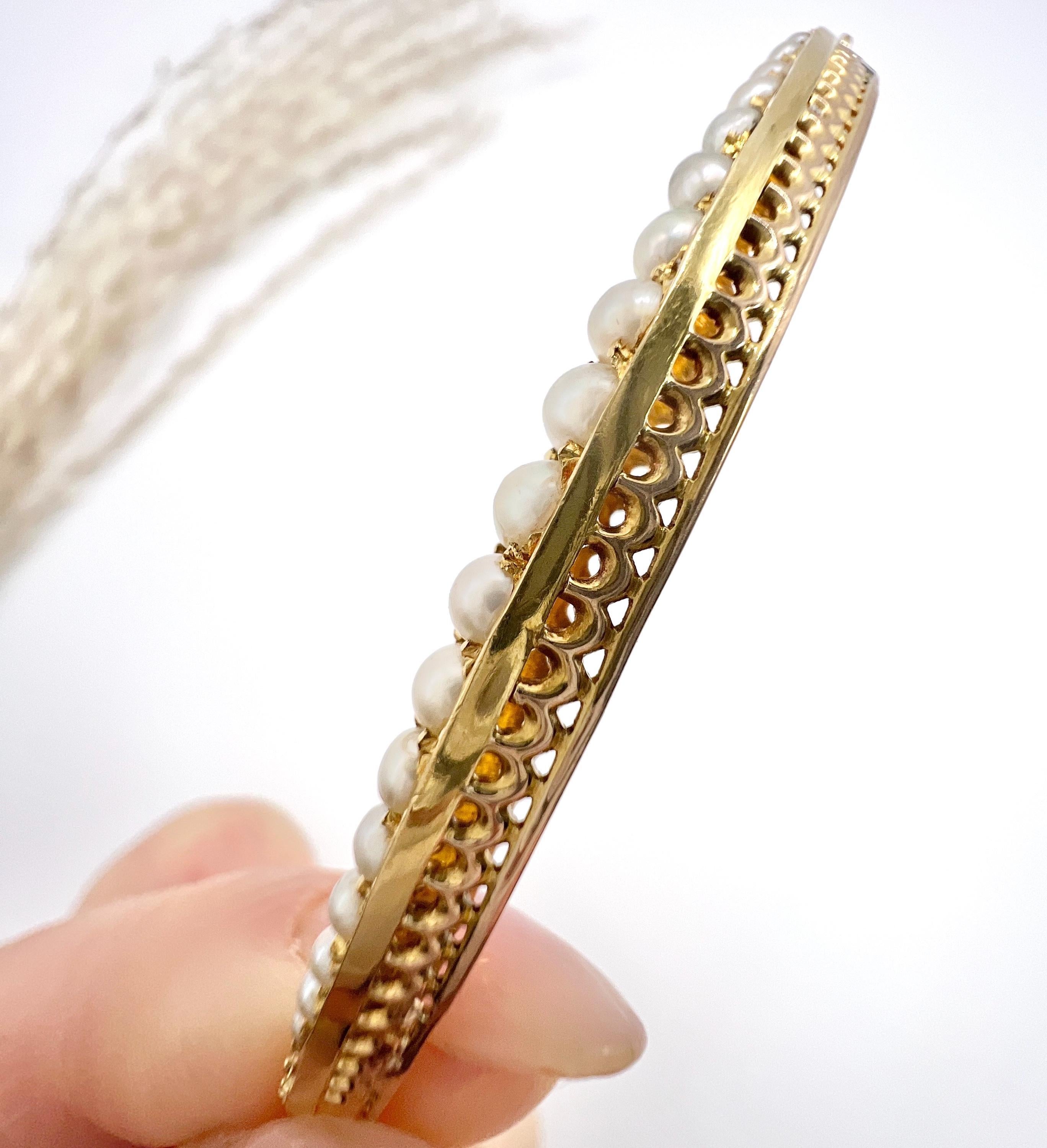 da uomo o donna Ciondolo antico in oro 15ct e perle edoardiane a forma di mezzaluna e di stella in vendita