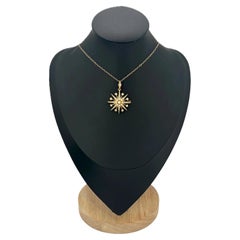 Antique 15ct Gold Edwardian Pearl Starburst Pendant