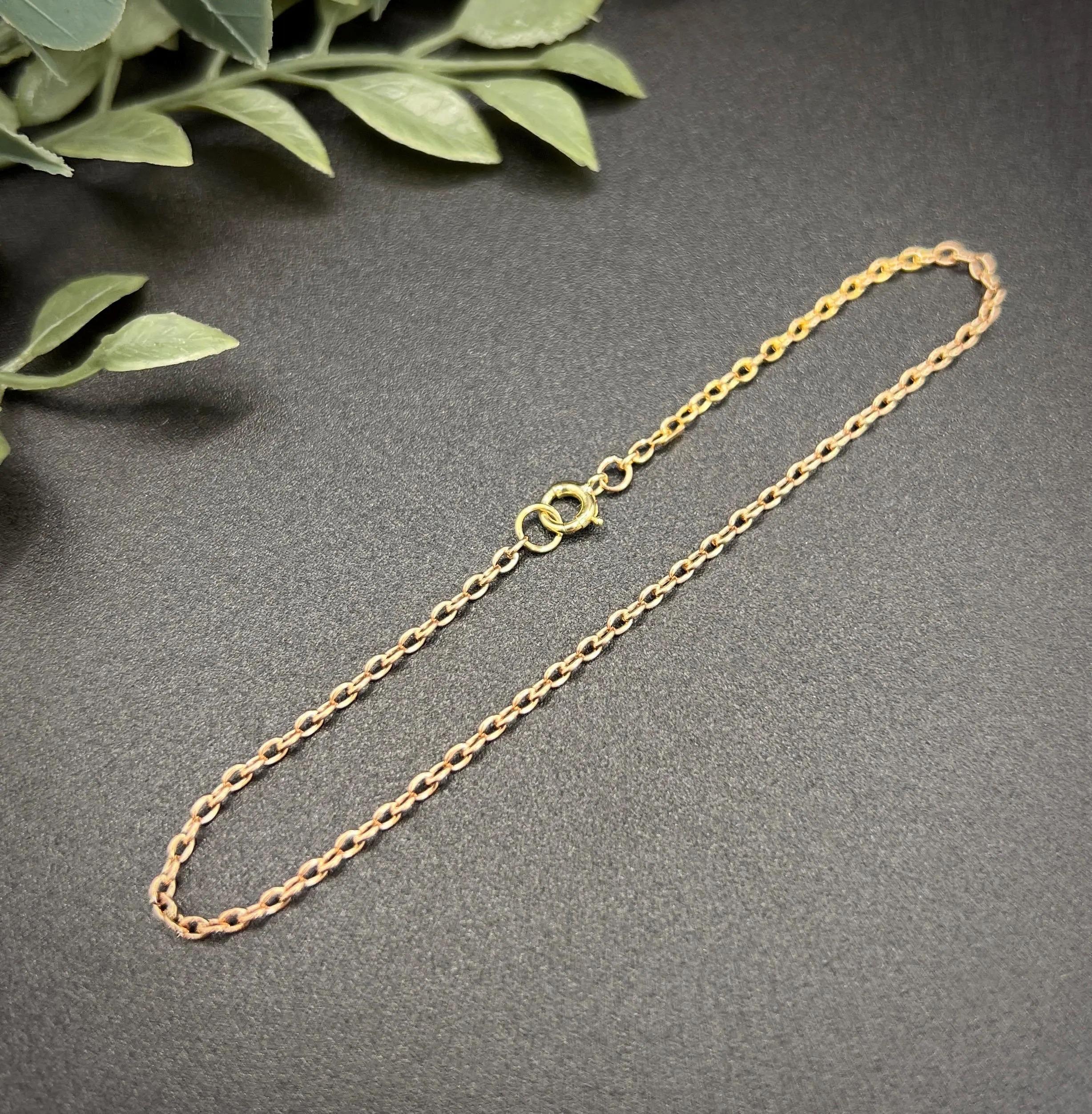 Edoardiano Bracciale antico in oro 15 ct. con chiusura ad anello eduardiano A Link in vendita