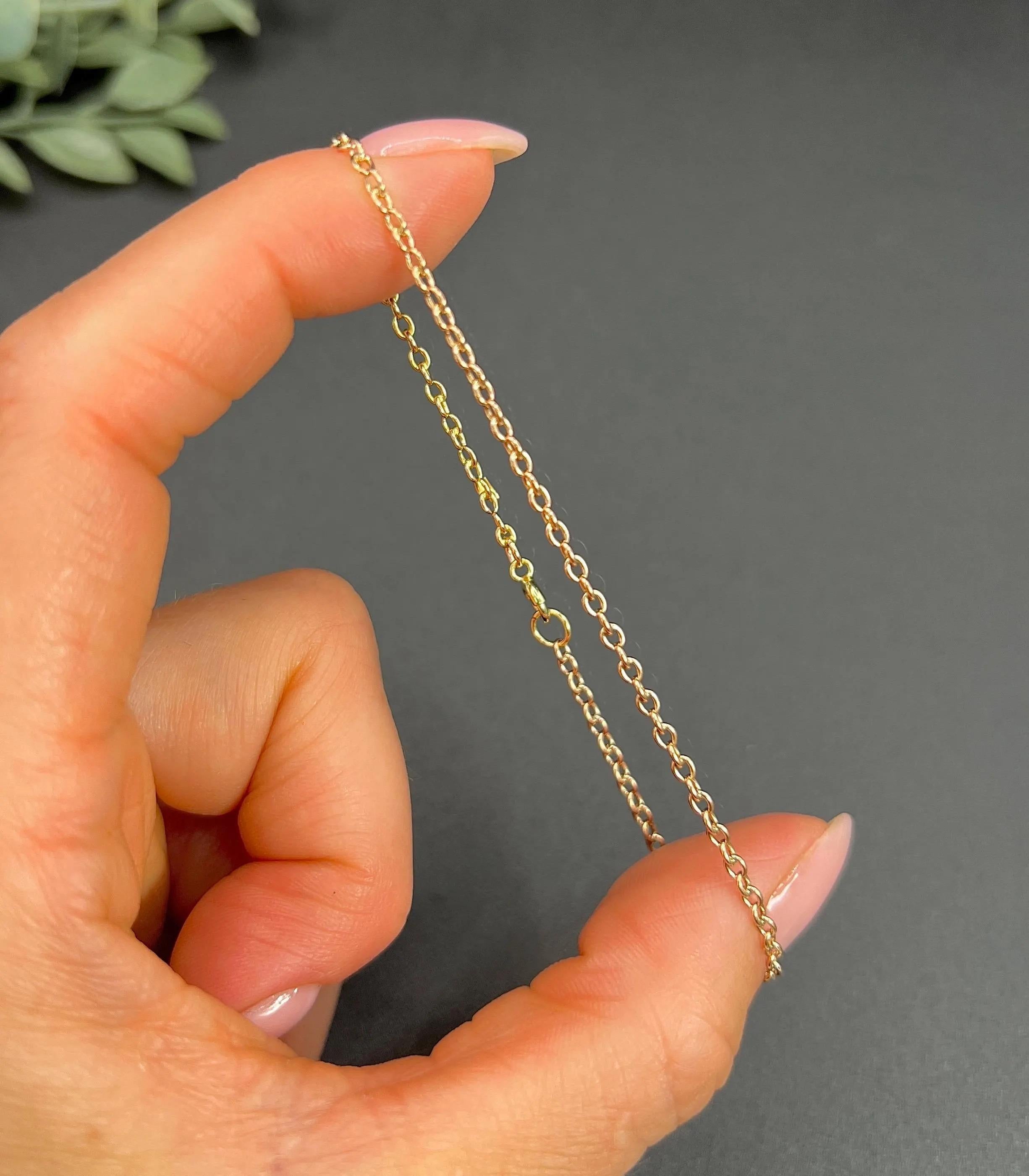 Bracciale antico in oro 15 ct. con chiusura ad anello eduardiano A Link in vendita 3