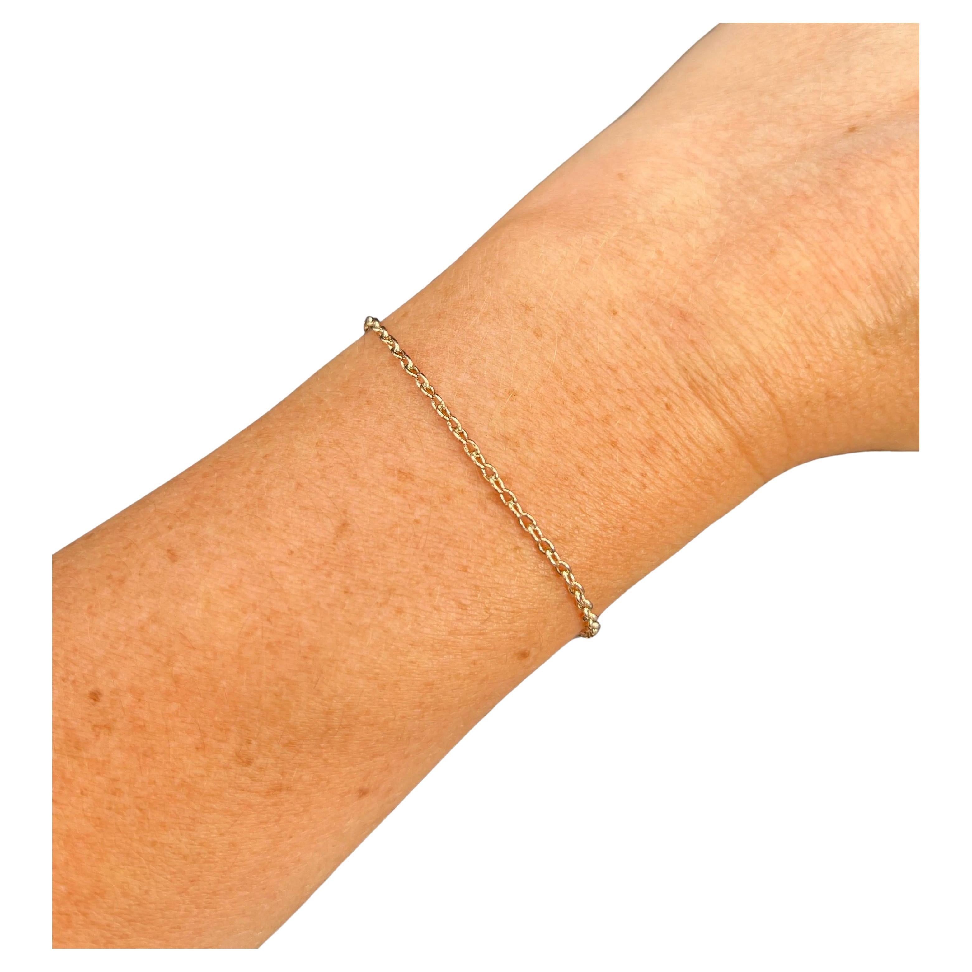 Bracciale antico in oro 15 ct. con chiusura ad anello eduardiano A Link in vendita