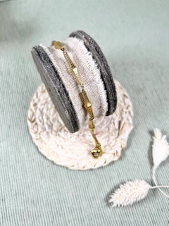 Antique 15ct Gold Georgian Fancy Link Diamond Heart  Bracelet