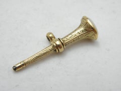 Antique 15ct Gold Large Pocket Watch Key Fob c1850 625 Purity Heavy 3.1g