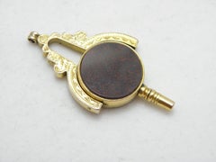 Antique 15ct Gold Large Pocket Watch Key Spinner Fob C1870 625 Purity Heavy 9.4g