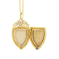 Antikes Medaillon aus 15-Karat-Gold, um 1900