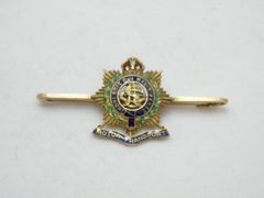 Antique 15ct Gold Order of the Garter Bar Brooch Pin c1900 625 Purity Victorian