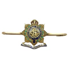 Antike 15ct Gold Order of the Garter Bar Brosche Pin c1900 625 Reinheit viktorianischen