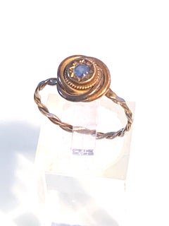 Antique 15ct Gold sapphire twist Ring