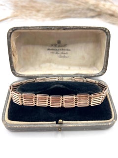 Antique 15ct Gold Stamped, Edwardian era Six Row Gate Bracelet