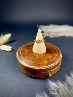 Antique 15ct Gold Victorian Coral & Pearl Band Ring