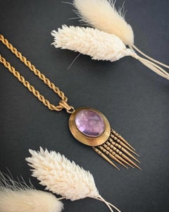 Antique 15ct Gold Victorian Crystal Tassle Pendant