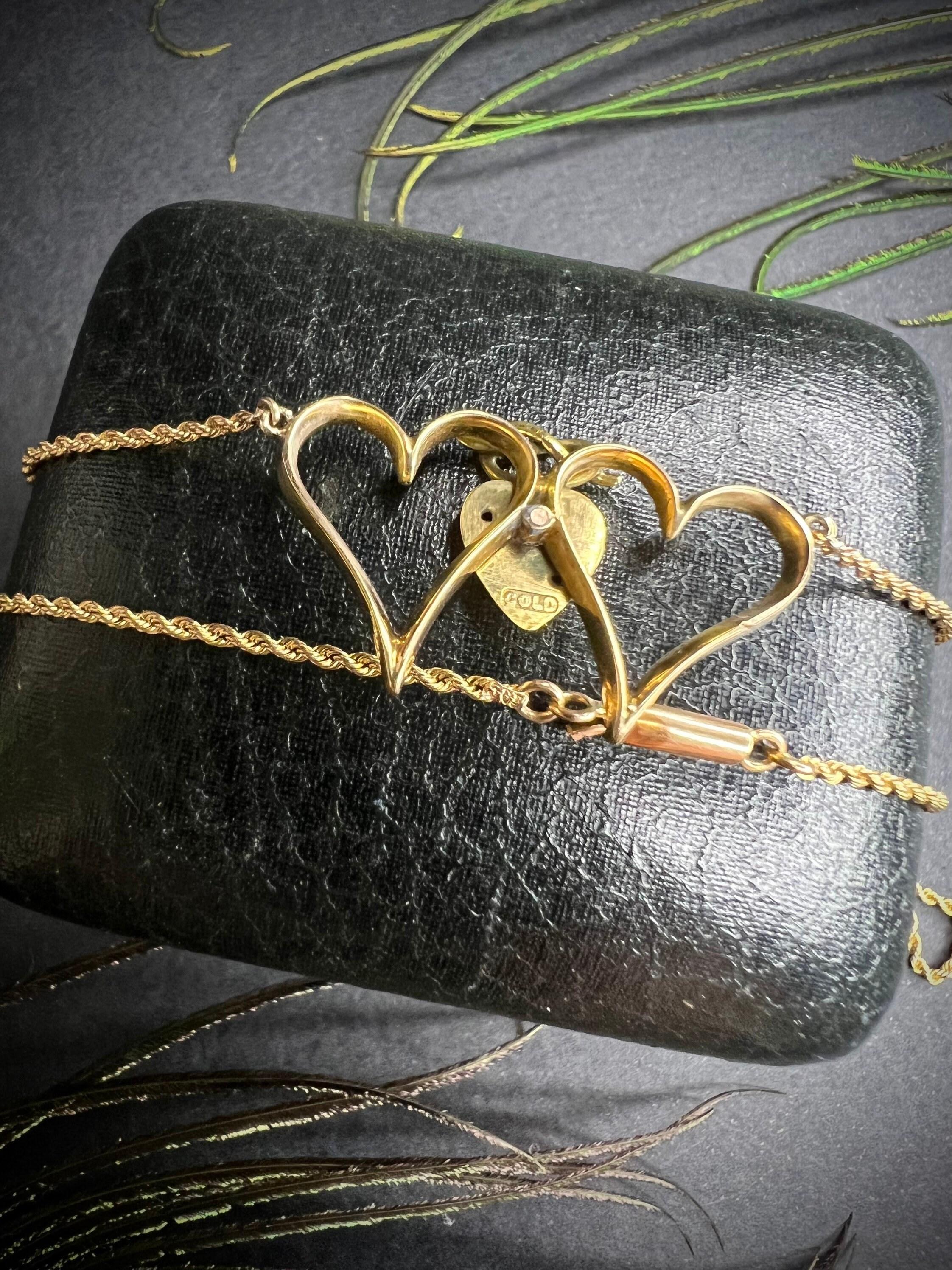 Collier cœur victorien ancien en or 15 carats, grenat démantoïde et émail en vente 3