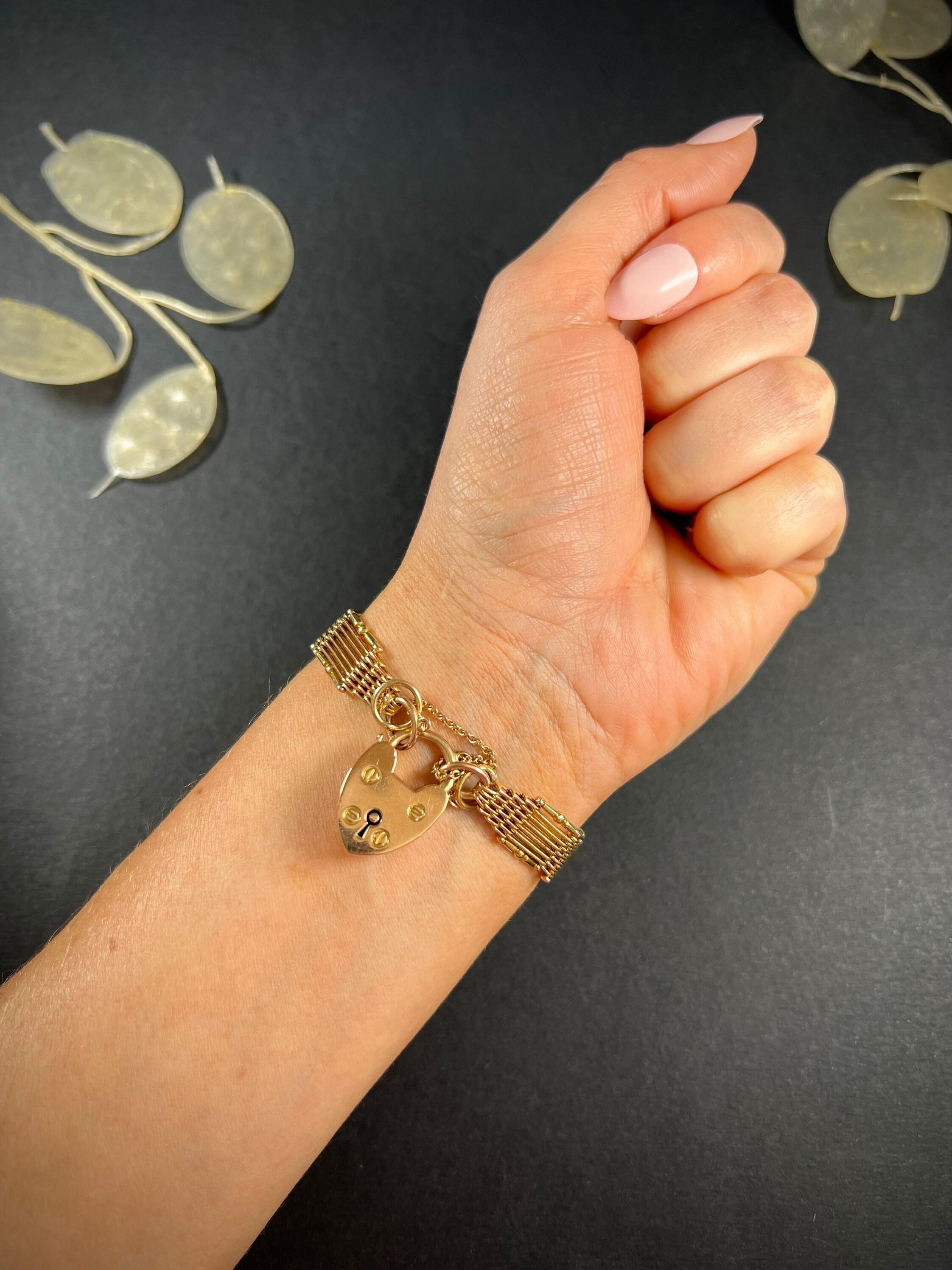 4 bar gold gate bracelet