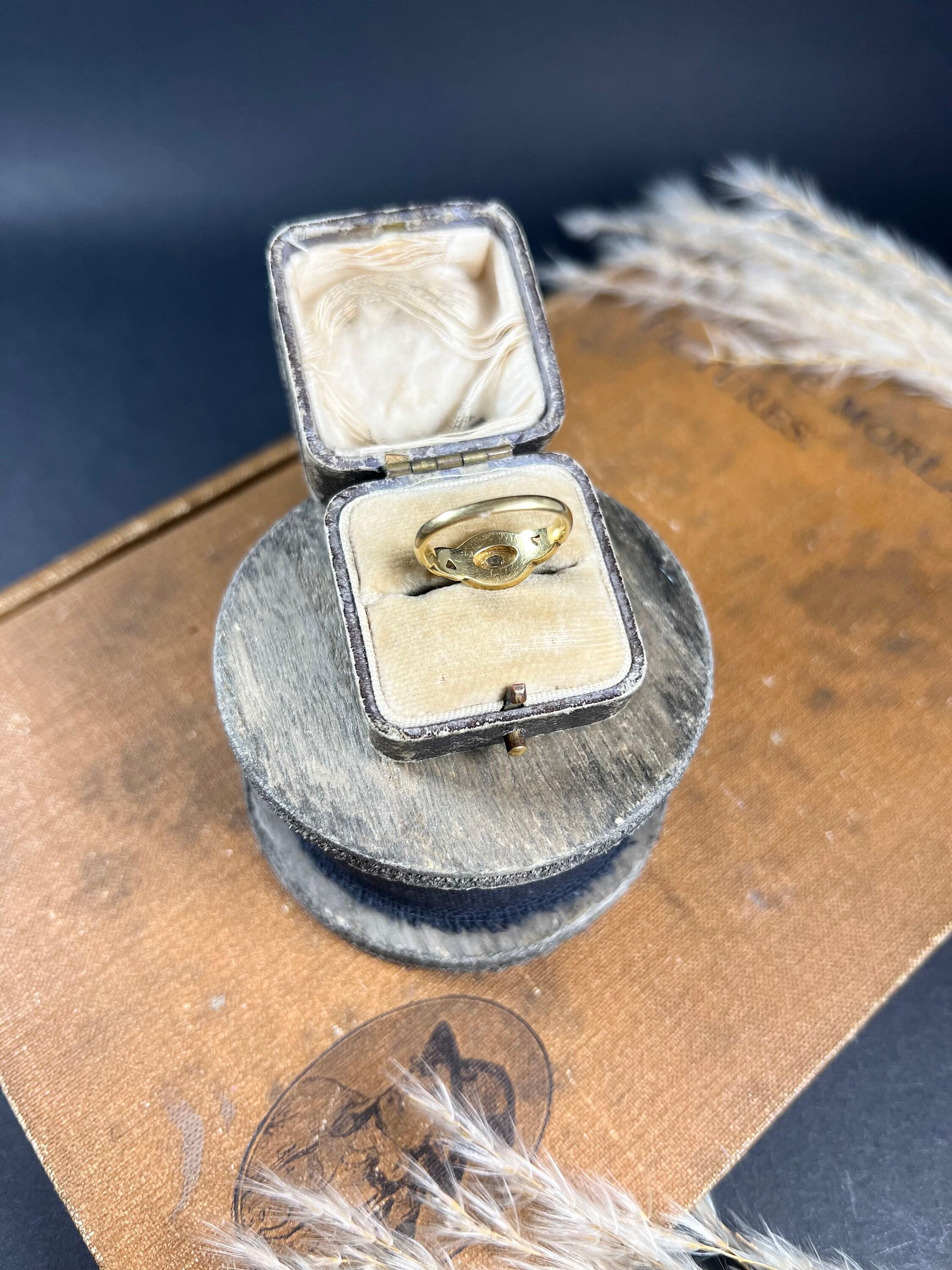 Round Cut Antique 15ct Gold Victorian, Pearl & Diamond Ring For Sale