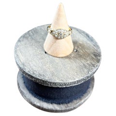 Antiguo Anillo Victoriano de Oro de 15 ct, Perlas y Diamantes
