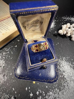 Antique 15ct Gold Victorian Ruby Diamond & Pearl Ring