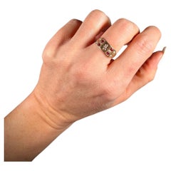 Antique 15ct Gold Victorian Ruby Diamond & Pearl Ring