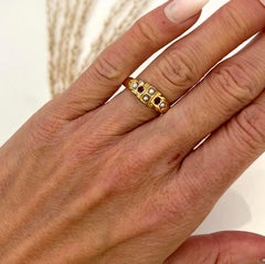 Antique 15ct Gold Victorian Ruby & Pearl Ring, Hallmarked Chester 1894