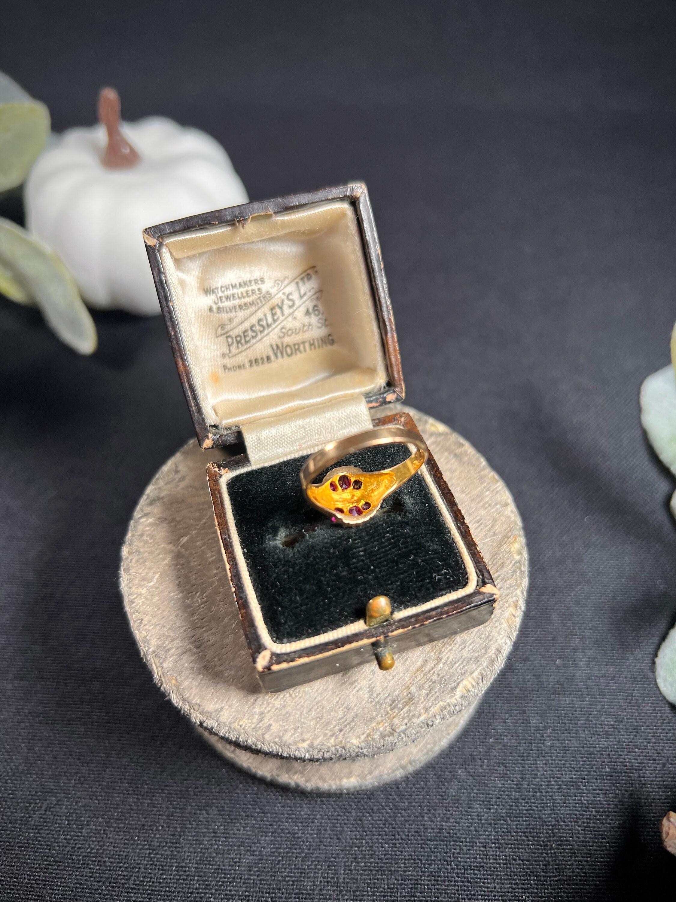 Antique 15ct Gold Victorian Seed Pearl & Ruby Ring For Sale 2