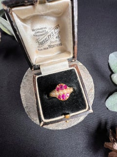 Antique 15ct Gold Victorian Seed Pearl & Ruby Ring