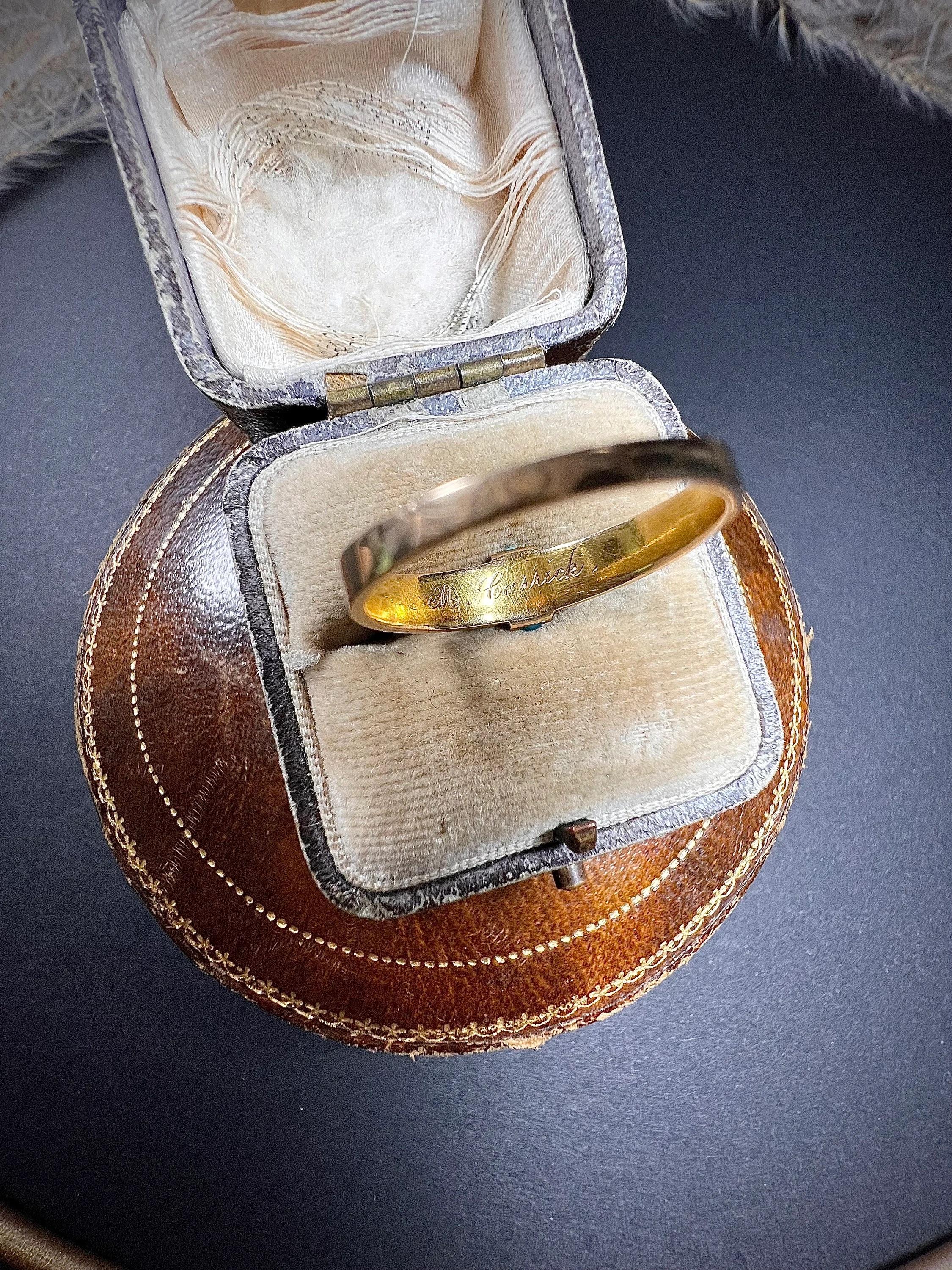 Round Cut Antique 15ct Gold Victorian Turquoise & Pearl Band Ring For Sale