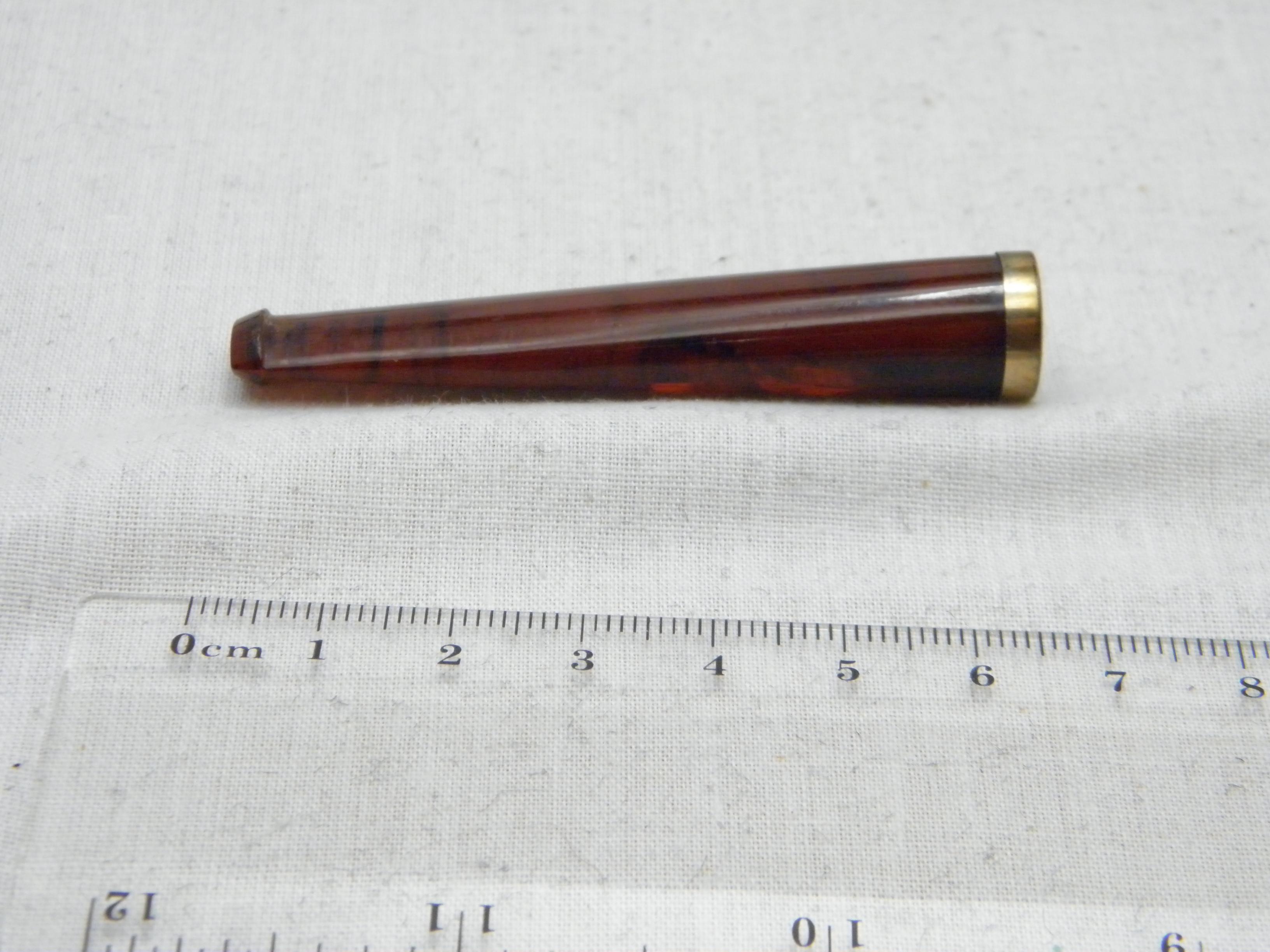 Antique 15ct Rose Gold Cherry Amber Cigar Holder 625 Purity Cheroot Boxed For Sale 3