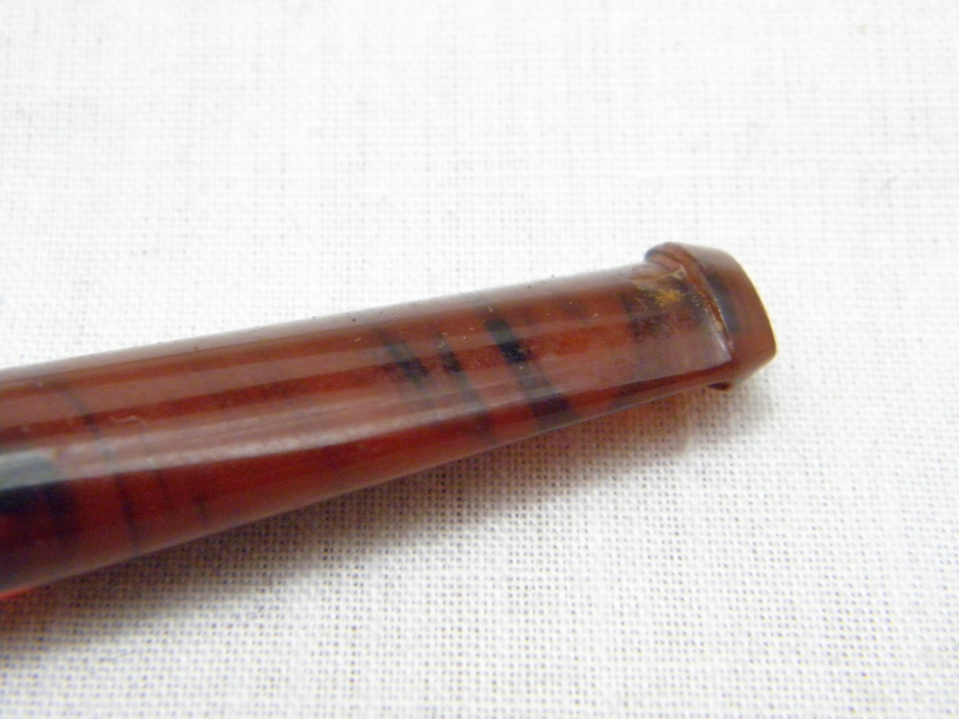 Victorian Antique 15ct Rose Gold Cherry Amber Cigar Holder 625 Purity Cheroot Boxed For Sale