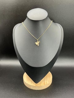 Antique 15ct Rose Gold, Edwardian Diamond & Pearl Fly/Bug Pendant Necklace