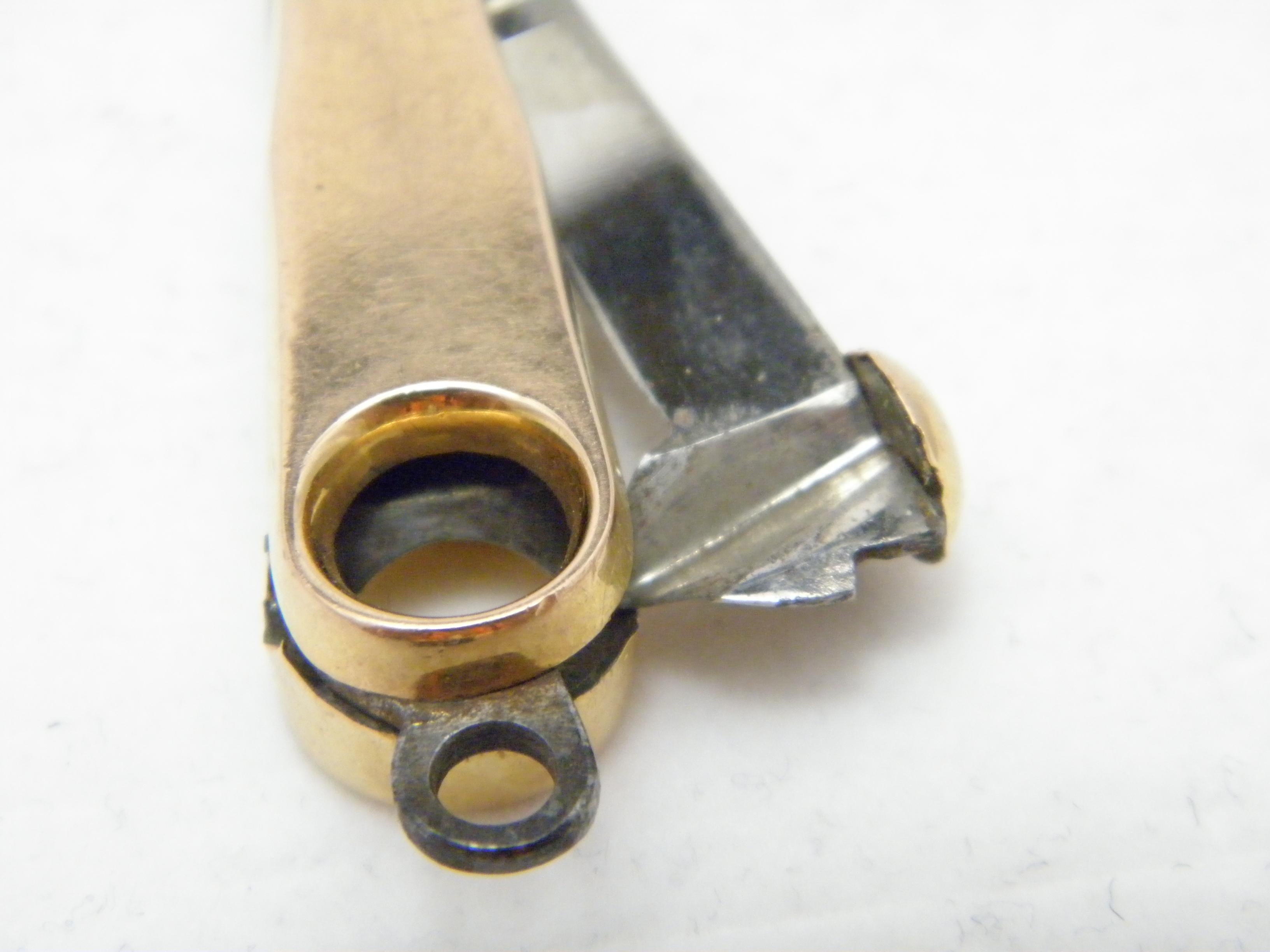 Antique 15ct Rose Gold Heavy Cigar Cutter 625 Purity 17.4g c1891 Chester Fob For Sale 1