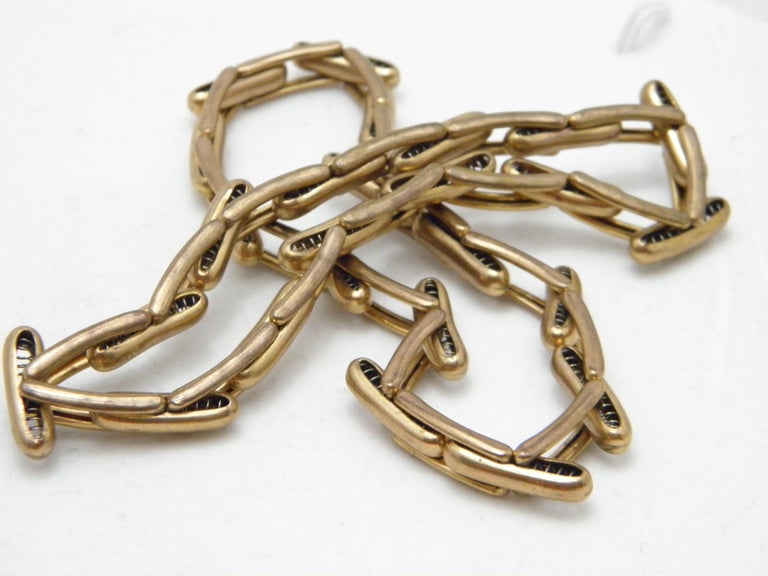 Antique 15ct Rose Gold Heavy Sleeve Garters c1900 625 Purity Lambournes