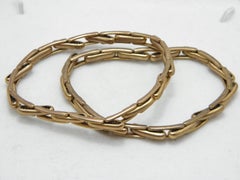 Antique 15ct Rose Gold Heavy Sleeve Garters c1900 625 Purity Lambournes Cuff