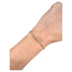 Antique 15ct Rose Gold Stamped, Edwardian Curb Link Bracelet with Swivel Clasp