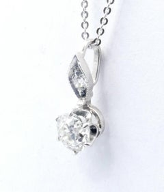 Antique 15ct White Gold Diamond Pendant